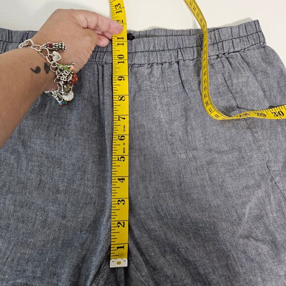 Mossimo Supply Co. Women's Blue Linen Blend Jogger Pants Sz M Casual Everyday - Picture 6 of 9